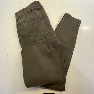 Liverpool Jeans Company Ankle Skinny Jeans in‎ Olive Green, Size 6 / 28
